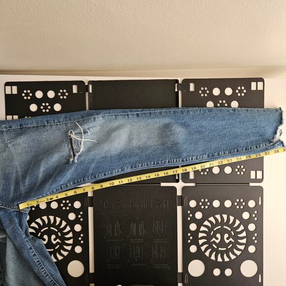 AGOLDE Distressed Skinny Blue Denim Ankle Raw Edge Jeans | Women's 28 - Picture 10 of 16